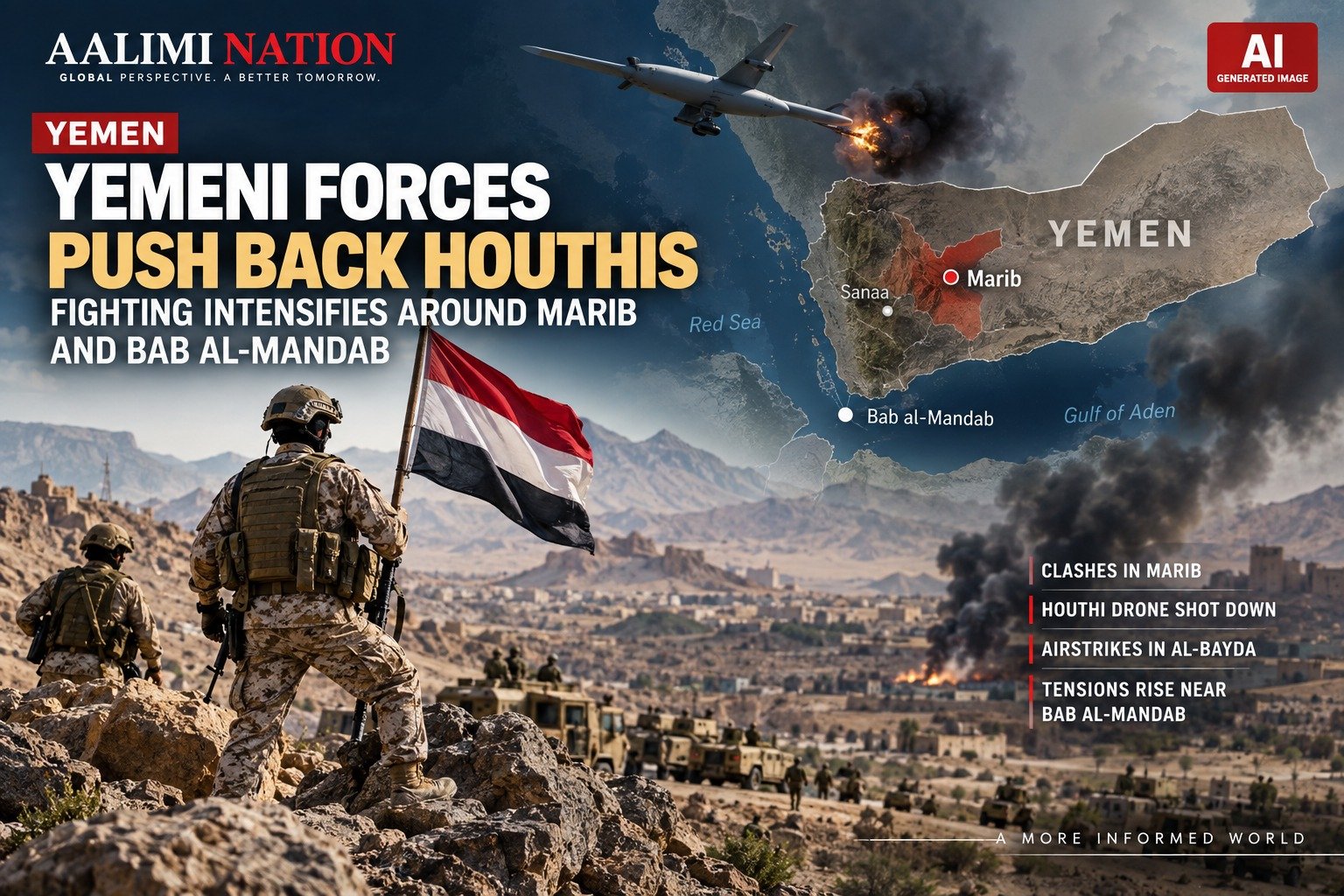 Yemeni forces intensify operations against Houthis.